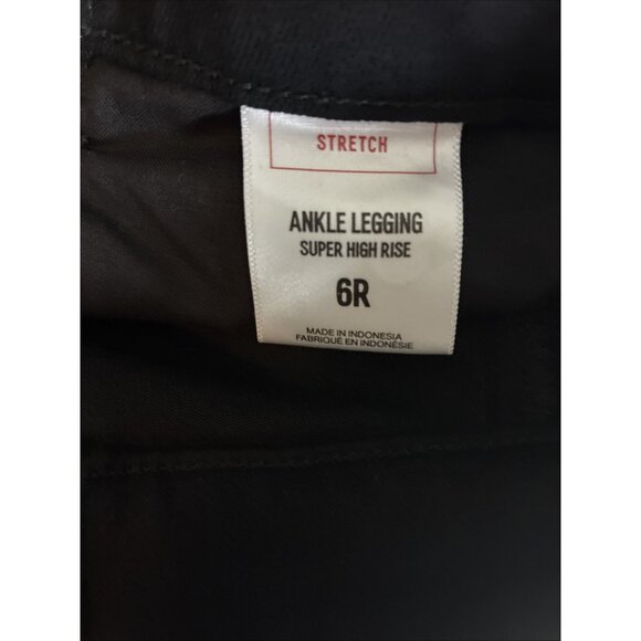 Express Womens 6 Black Super High Rise Ankle Legging Jeans Lace Up Hem Stretch - Picture 6 of 7